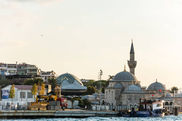 Semsi Pasa Mosque Complex under sunset at the  at Uskudar, Istanbul, Turkey, on the Anatolian shore of the Bosphorus. Semsi Pasa Mosque Complex under sunset at the  at Uskudar, Istanbul, Turkey, on the Anatolian shore of the Bosphorus. mimara stock pictures, royalty-free photos & images