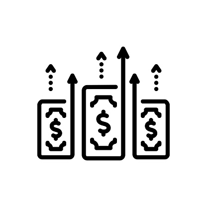 Icon for gain, expediency, capital, wealth, profit, benefit, increase, growth