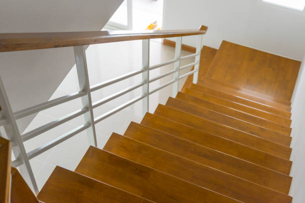 istock Modern designed stairs made with wood. 1194984968