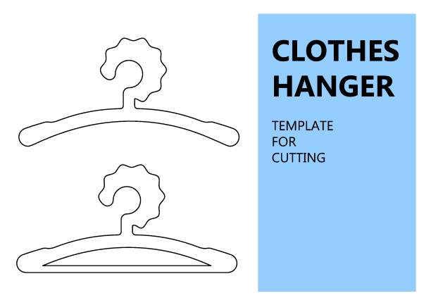 Clothes hanger vector art illustration