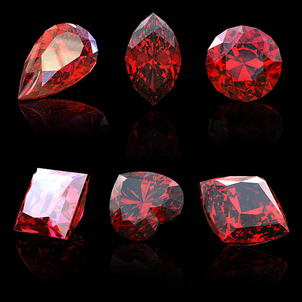 istock Collection garnet gems diferent shapes 119499368