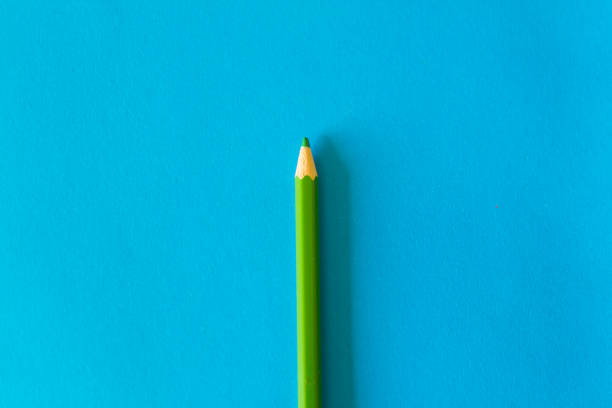istock Green wooden pencil 1194998174