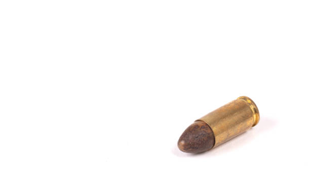 istock Very old bullet isolated on a white background 1195000427