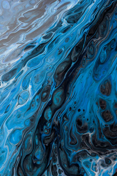 istock Abstract texture of liquid acrylic. Part of image. 1195002878