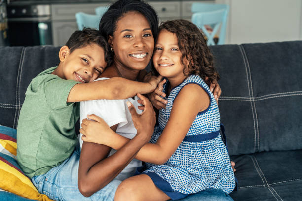 istock Mixed race family 1195003533