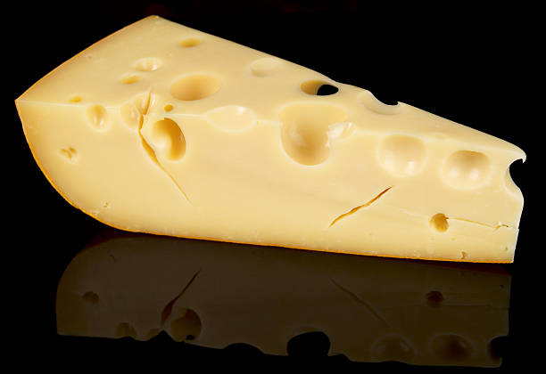 istock Piece of ripened swiss cheese 119500536