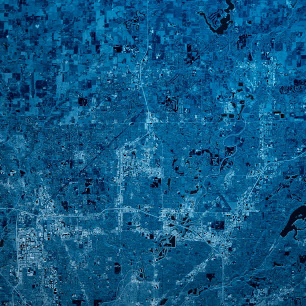 istock Carmel Indiana 3D Render Map Blue Top View Nov 2019 1195017847