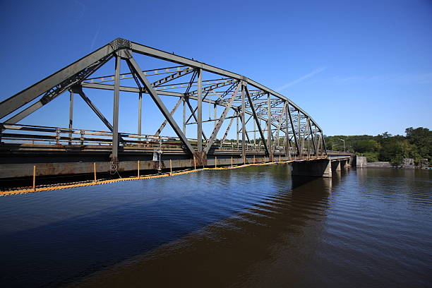 istock Bridge over gorgeous deep blue Mohawk River, N.Y. 119502059