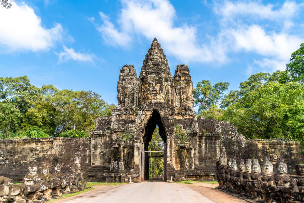 istock Landscape with entrance gate to Angkor Thom 1195022129