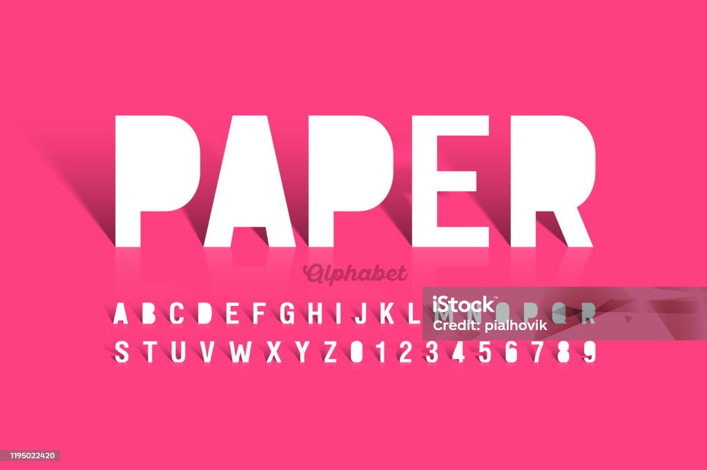 Papercut Lettering Paper Cut Font Stock Illustration - Download Image Now - Alphabet ...