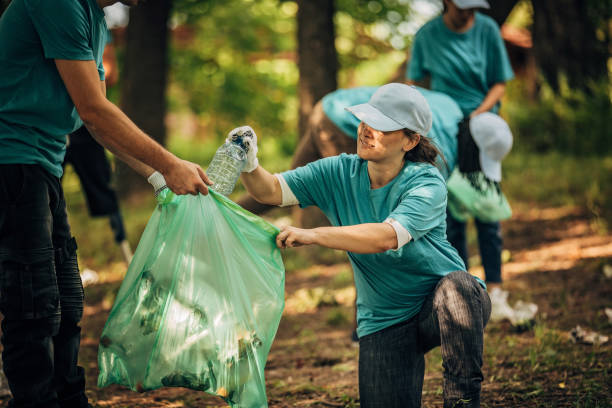 istock Volunteers cleaning the environment 1195024594