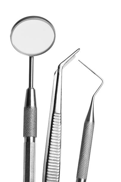 の歯科工具 - dentist mirror orthodontist carver ストックフォトと画像