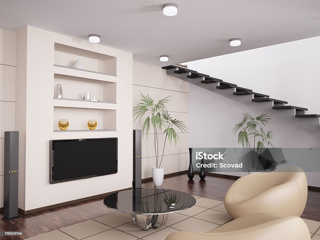 Modern living room interior 3d render  Apartment Stock Photo