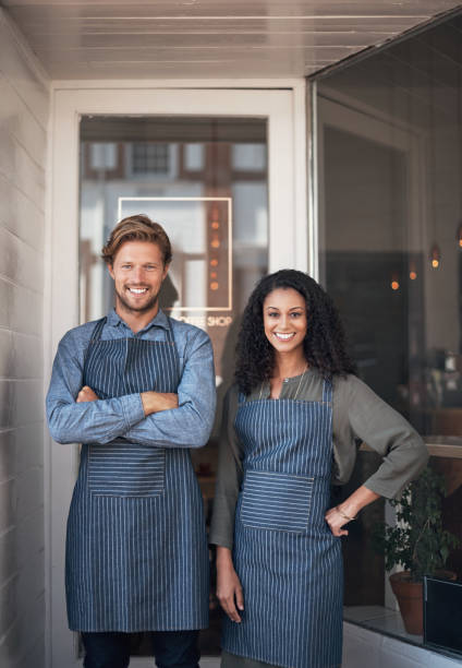 istock Our little cafe is doing so well 1195036705