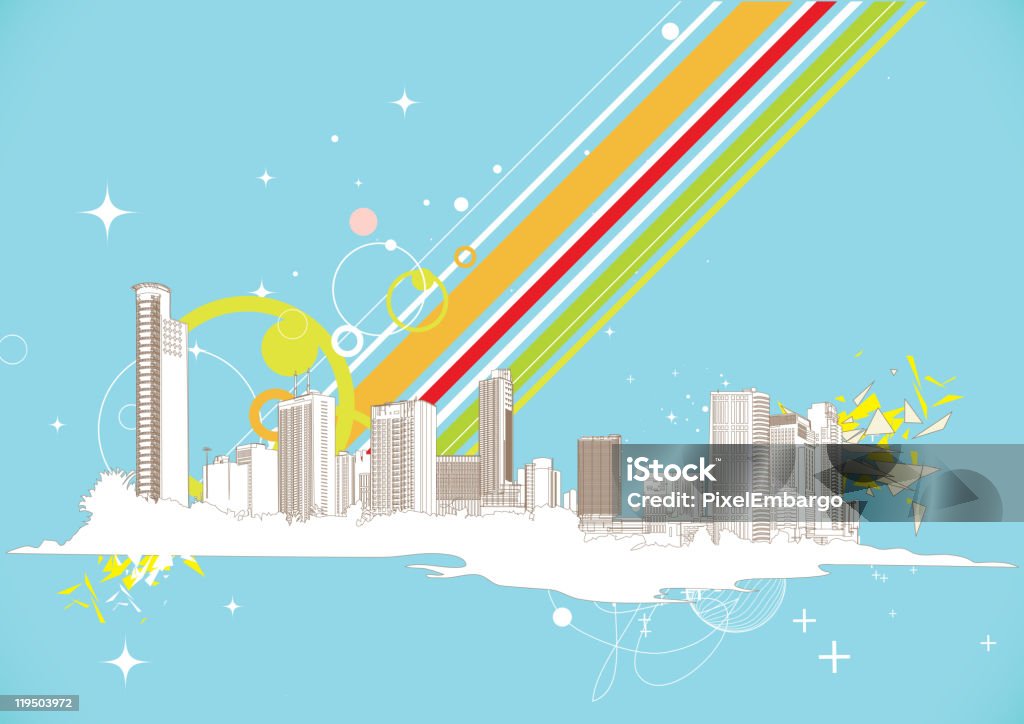 都会の背景 - 縞模様のロイヤリティフリーベクトルアート