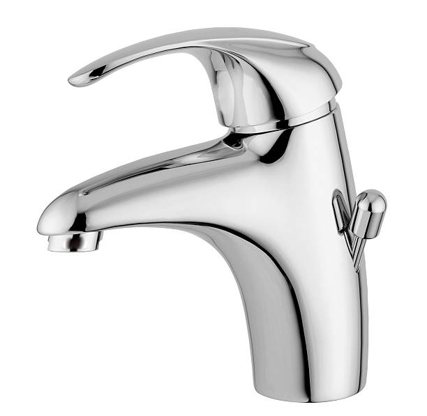 istock A metallic faucet on a white background 119504544