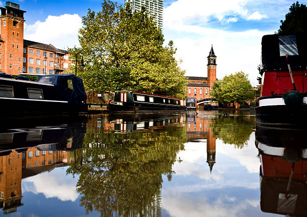 Canal de Manchester-scape - foto de acervo