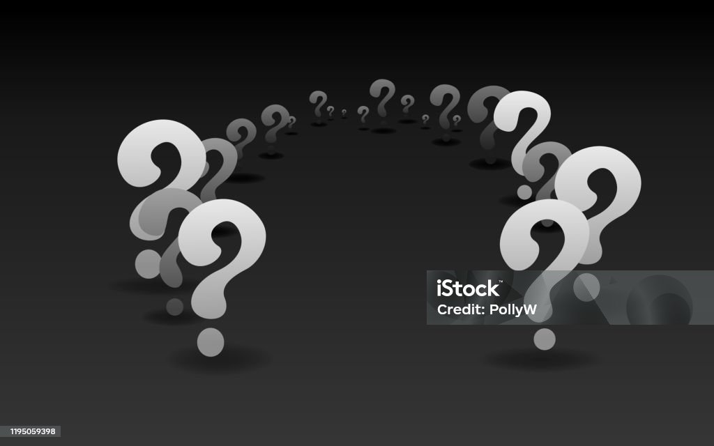 Question Signs When Word Faq Help Problem Solve Realistic Vector Stock ...