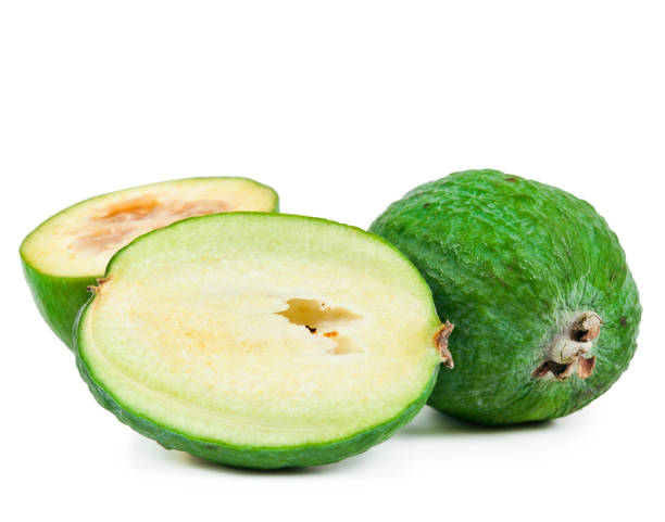 istock Fresh feijoa fruits (acca sellowiana, pineapple guava) 1195070913