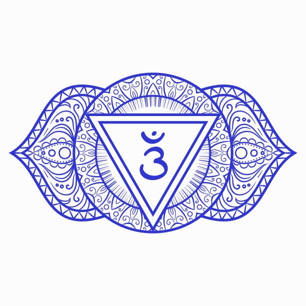 Ajna Third Eye Chakra Symbol Colorful Mandala Vector Illustration Stock  Illustration - Download Image Now - iStock