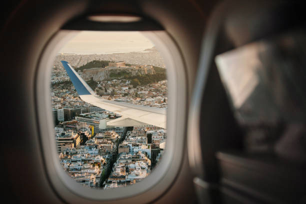 istock Athens, Greece, as seen from airplane window 1195076896