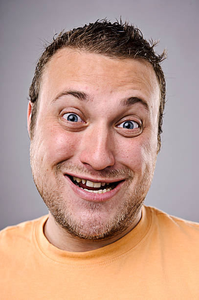 istock Head shot of man with comical face 119507906