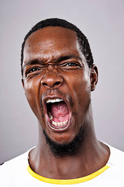 Silly funny face  mouth open human face shouting screaming stock pictures, royalty-free photos & images