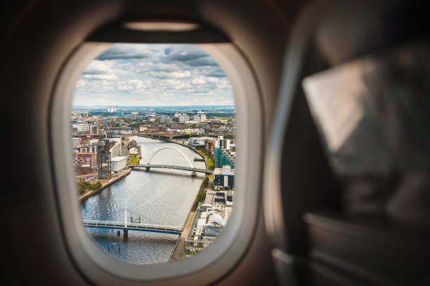 istock Glasgow as seen from an airplane window 1195082654