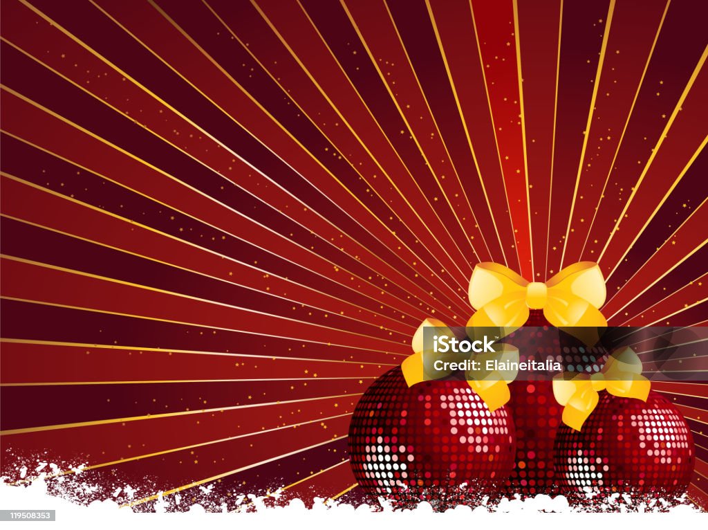 Bolas para árvore de Natal de vermelho e dourado - Royalty-free Bola de Árvore de Natal arte vetorial