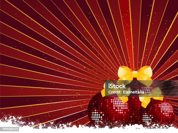 Bolas Para Árvore De Natal De Vermelho E Dourado - Arte vetorial de stock e mais imagens de Bola de Árvore de Natal - Bola de Árvore de Natal, Claro, Comemoração - Conceito