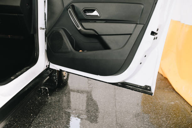 istock Washing car. Close up. High Pressure Water jet. 1195084151