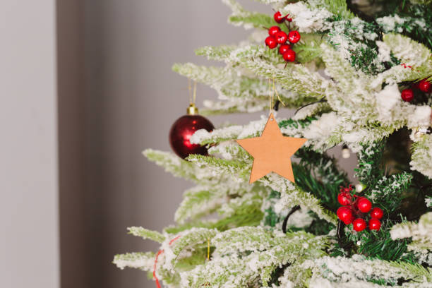 istock Christmas and New Year decorations with lights. Concept and background. 1195086278