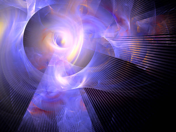 istock Abstract illustration of a fractal pattern on black background 1195090378