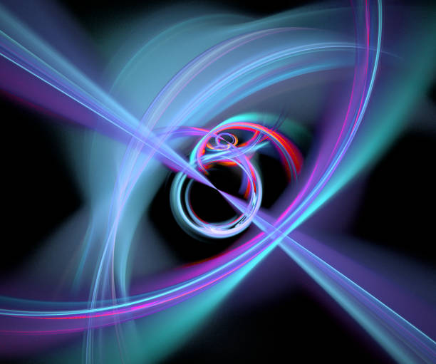 istock Abstract illustration of a fractal pattern on black background 1195090499