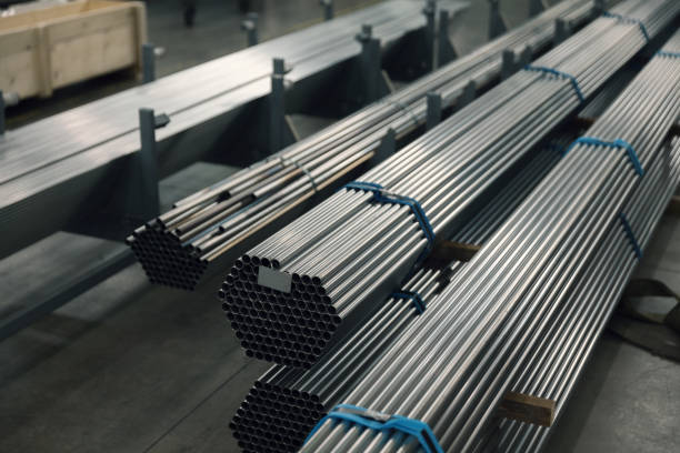 steel pipes on the pile