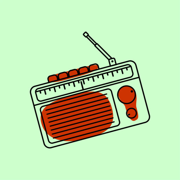 vintage radio design - vintage toning stock-grafiken, -clipart, -cartoons und -symbole