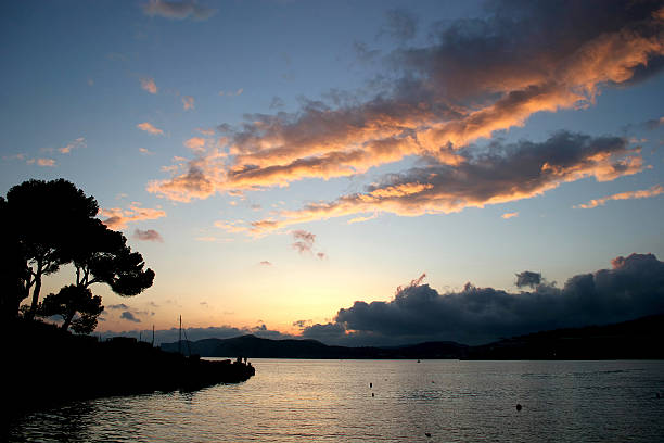 zachód słońca na plaży w santa ponca, mallorca (hiszpania - schönes wetter zdjęcia i obrazy z banku zdjęć