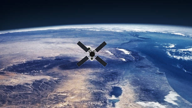 GPS or Weather Satellite orbiting Earth