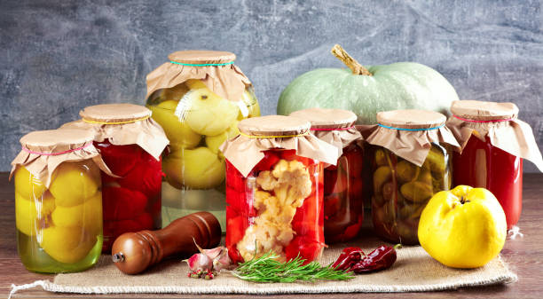 istock Various vegetables in a jar prepared for home canning 1195101356