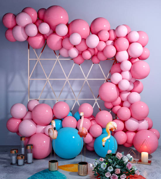 istock 3d render happy birthday and christmas decoration 1195101703