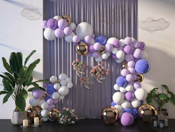 istock 3d render happy birthday and christmas decoration 1195103008