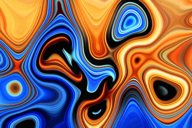 Photo of Liquid colorful abstract background with bright vibrant colors