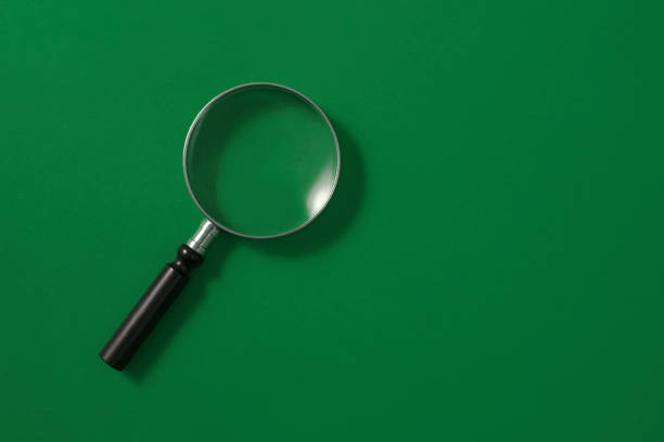 istock Magnifying Glass on Green Background 1195109901