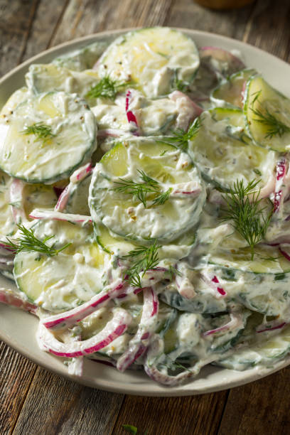 istock Homemade Greek Yogurt Cucumber Salad 1195110035