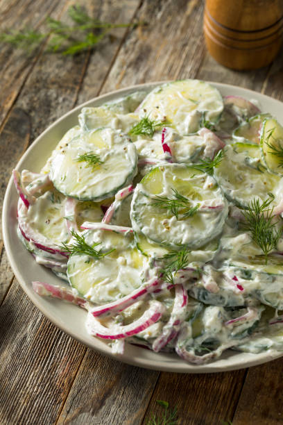 istock Homemade Greek Yogurt Cucumber Salad 1195110137