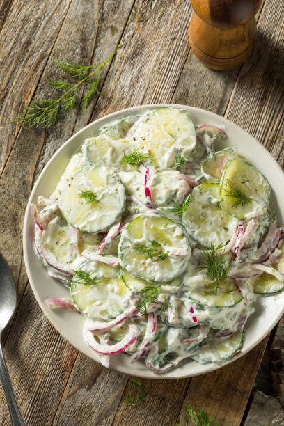 istock Homemade Greek Yogurt Cucumber Salad 1195110161