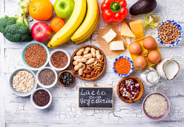 istock Ovo-lacto vegetarian healthy diet concept. 1195111032