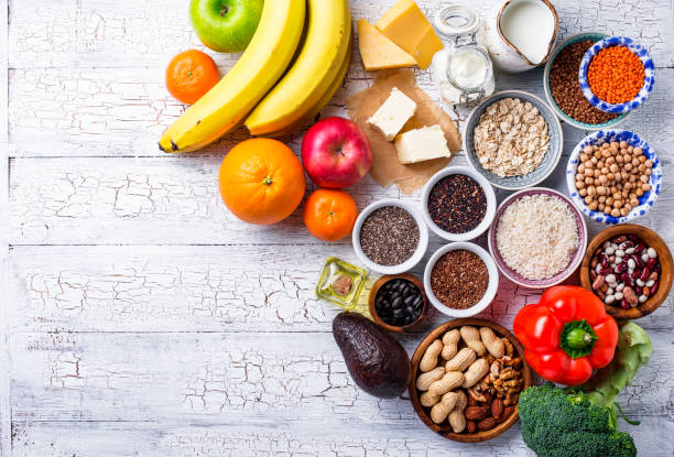 istock Lacto vegetarian diet concept. Healthy food 1195111043