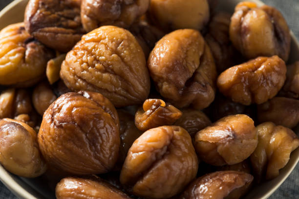 istock Organic Shelled Roasted Chestnuts 1195111120