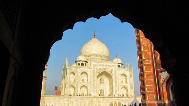 istock Framed view of Taj Mahal 1195113629